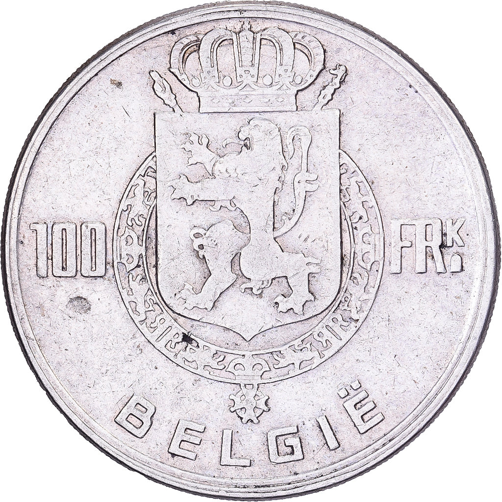 Belgio, Régence Prince Charles, 100 Francs, 100 Frank, 1951, Brussels, Argento