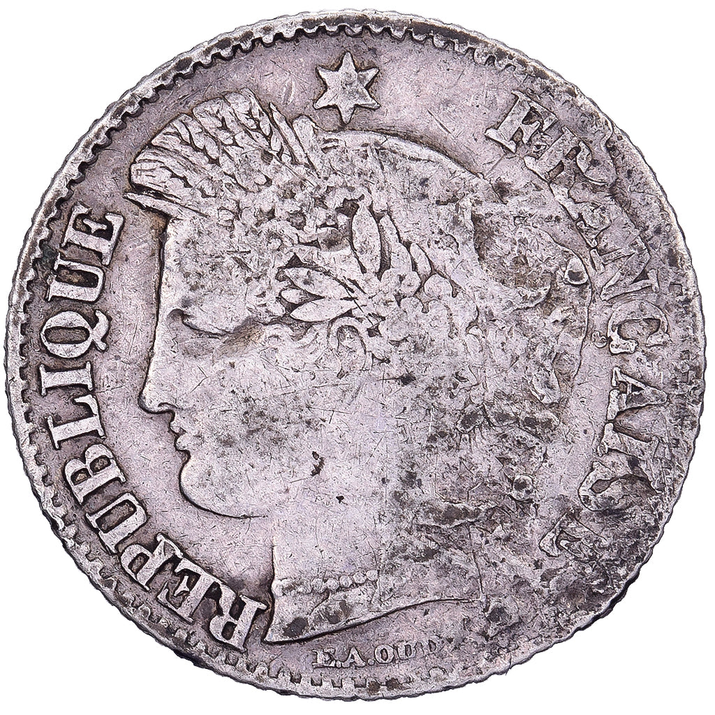 France, 20 Centimes, Cérès, 1851, Paris, Silver, VF(20-25), Gadoury:303