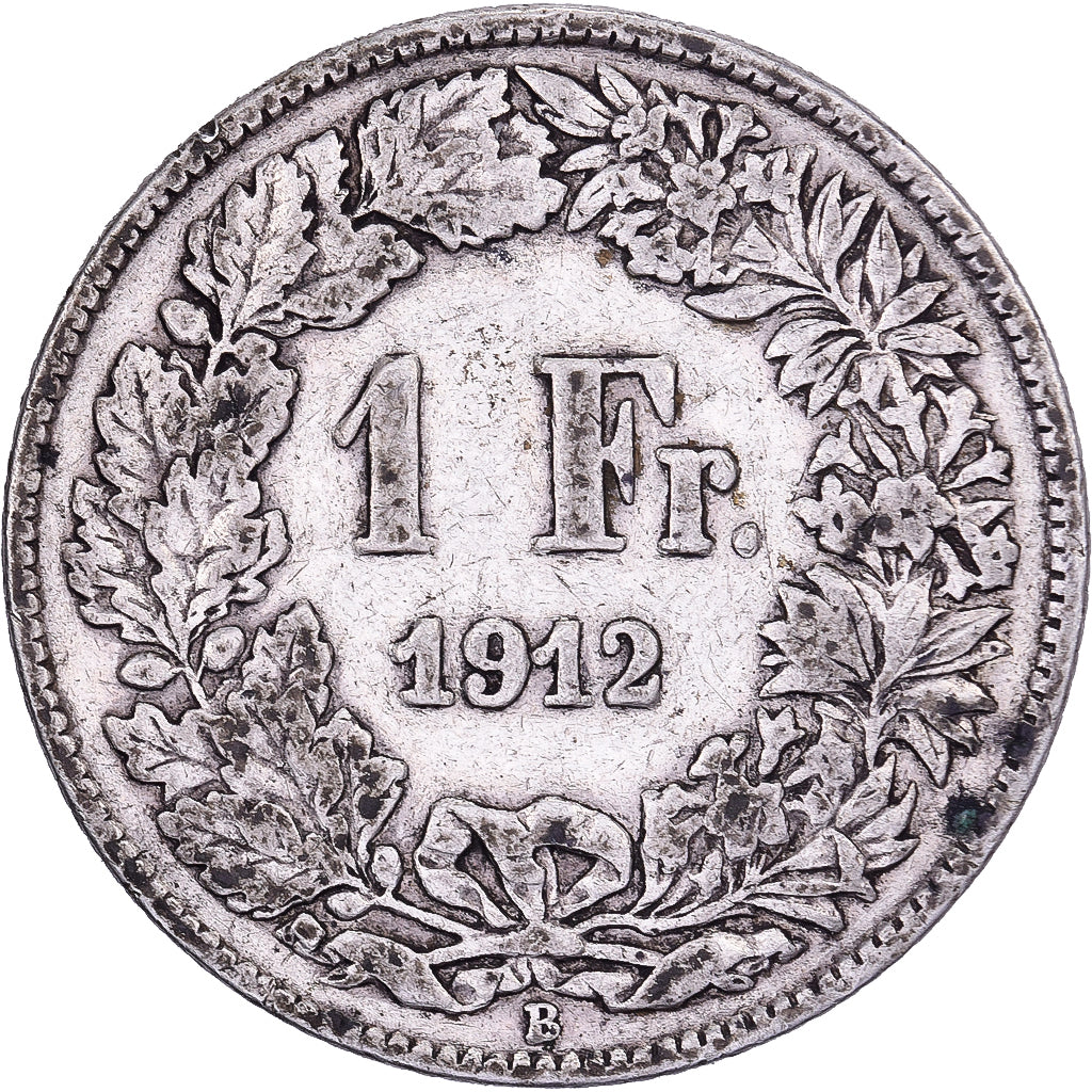 Schweiz, Franc, 1912, Bern, Silber, S+, KM:24