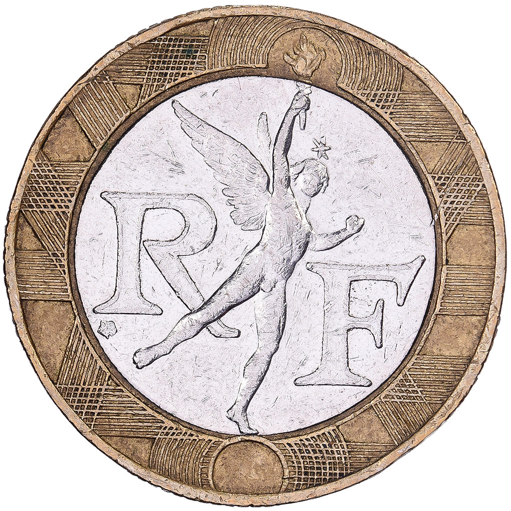France, 10 Francs, Génie, 1991, Paris, Bi-Metallic, AU(50-53), Gadoury:827