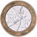 France, 10 Francs, Génie, 1991, Paris, Bi-Metallic, AU(50-53), Gadoury:827