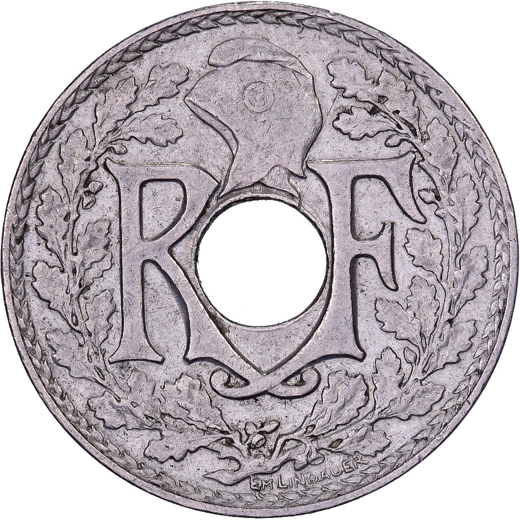 France, 5 Centimes, Lindauer, 1937, Paris, Copper-nickel, AU(50-53)