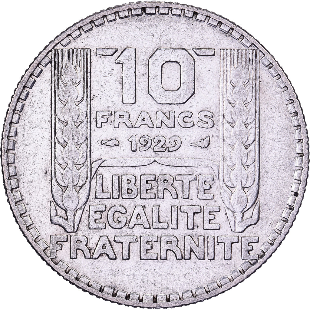 Frankrijk, 10 Francs, Turin, 1929, Paris, Zilver, ZF, Gadoury:801, KM:878