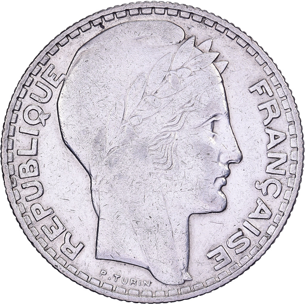 Francja, 10 Francs, Turin, 1930, Paris, Srebro, EF(40-45), Gadoury:801, KM:878