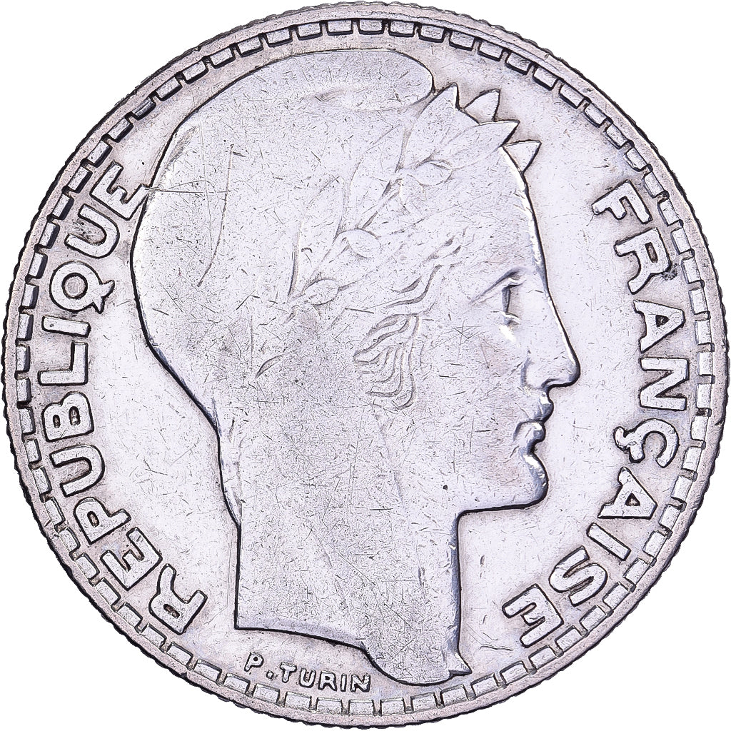 Francia, 10 Francs, Turin, 1932, Paris, Argento, BB, Gadoury:801, KM:878