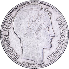 France, 10 Francs, Turin, 1933, Paris, Silver, EF(40-45), Gadoury:801, KM:878