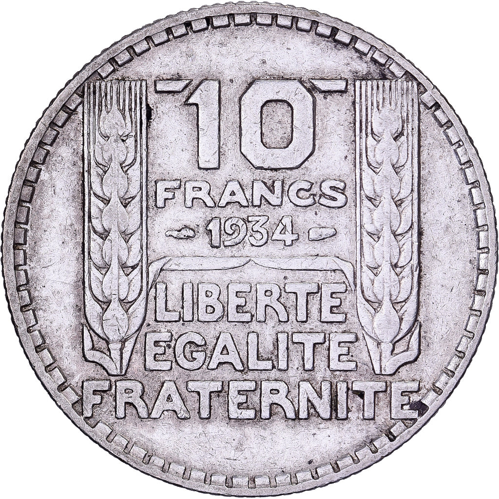 France, 10 Francs, Turin, 1934, Paris, Argent, TTB, Gadoury:801, KM:878