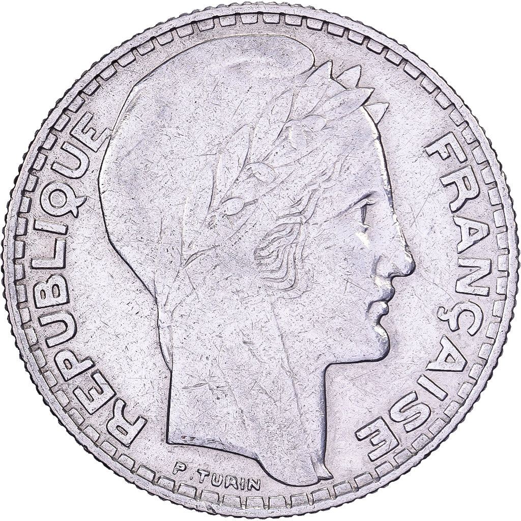 Frankrijk, 10 Francs, Turin, 1934, Paris, Zilver, ZF, Gadoury:801, KM:878