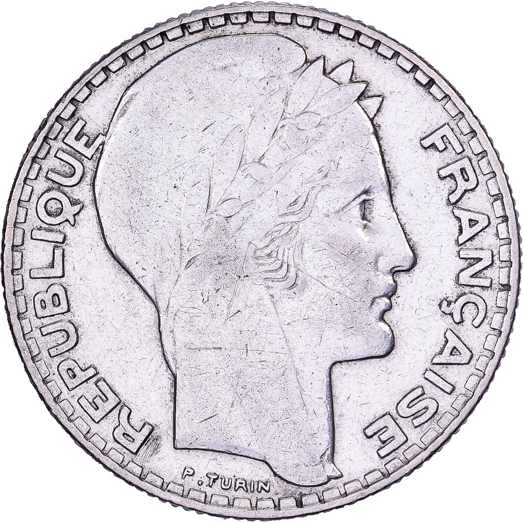 Francia, 10 Francs, Turin, 1934, Paris, Plata, MBC, Gadoury:801, KM:878
