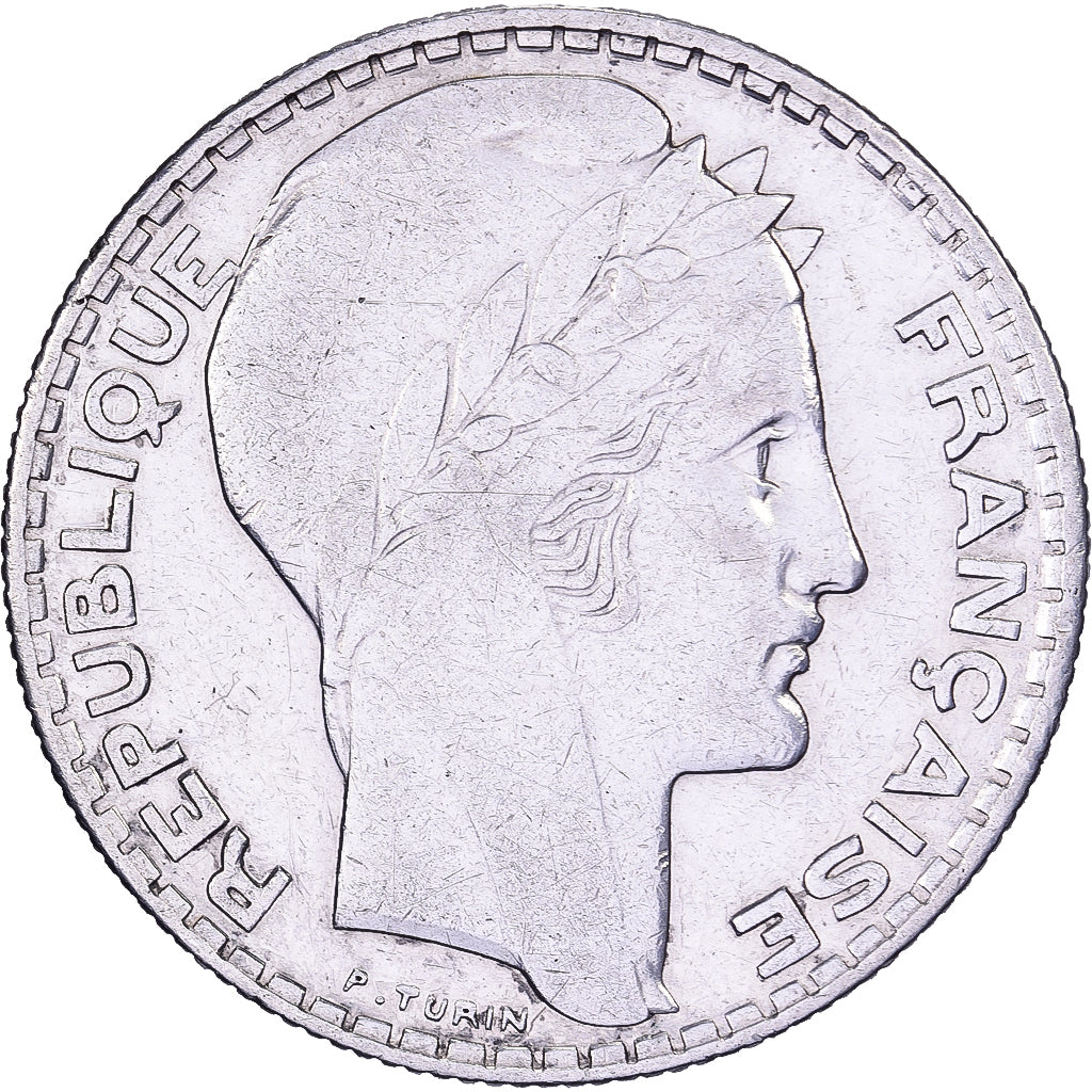Francia, 10 Francs, Turin, 1938, Paris, Plata, MBC, Gadoury:801, KM:878