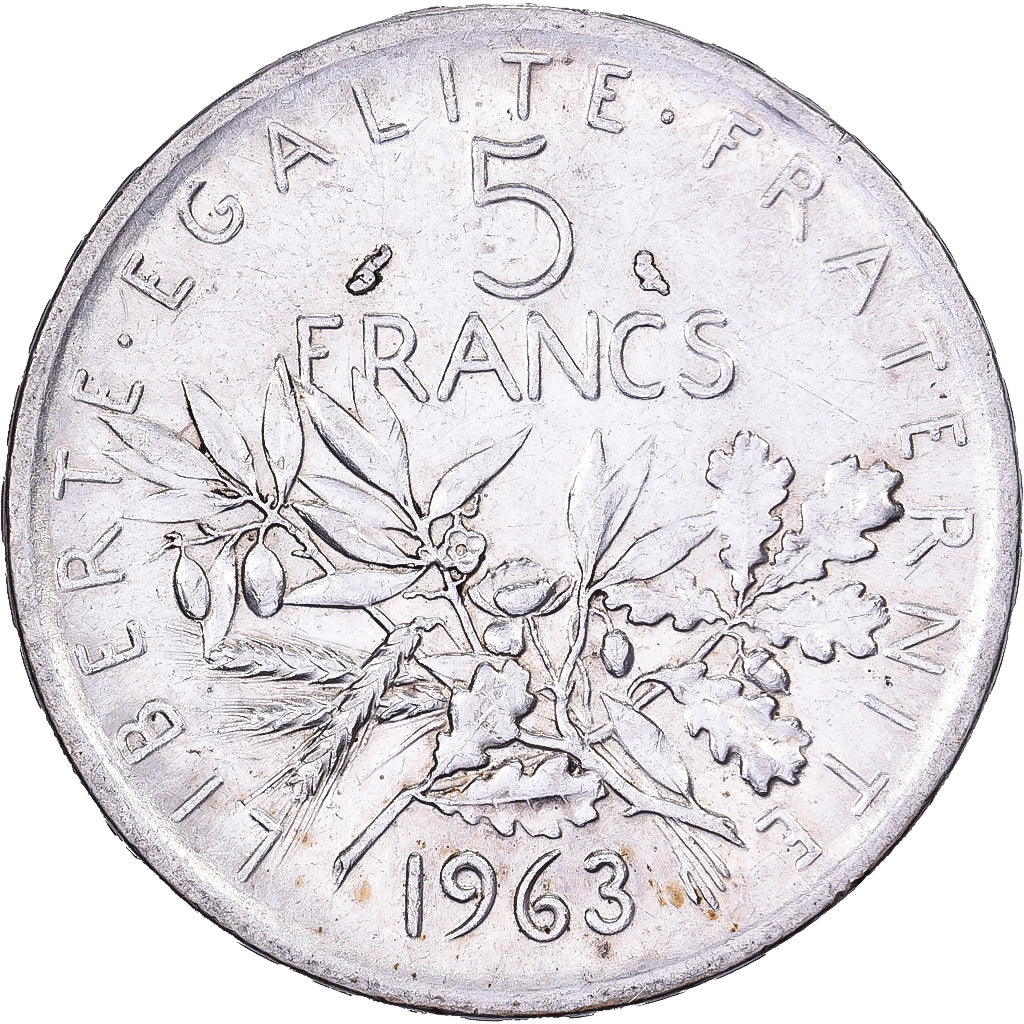 Francia, 5 Francs, Semeuse, 1963, Paris, Argento, SPL-, Gadoury:770, KM:926