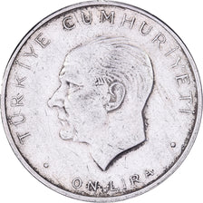 Turchia, 10 Lira, 1960, Istanbul, Argento, BB, KM:894