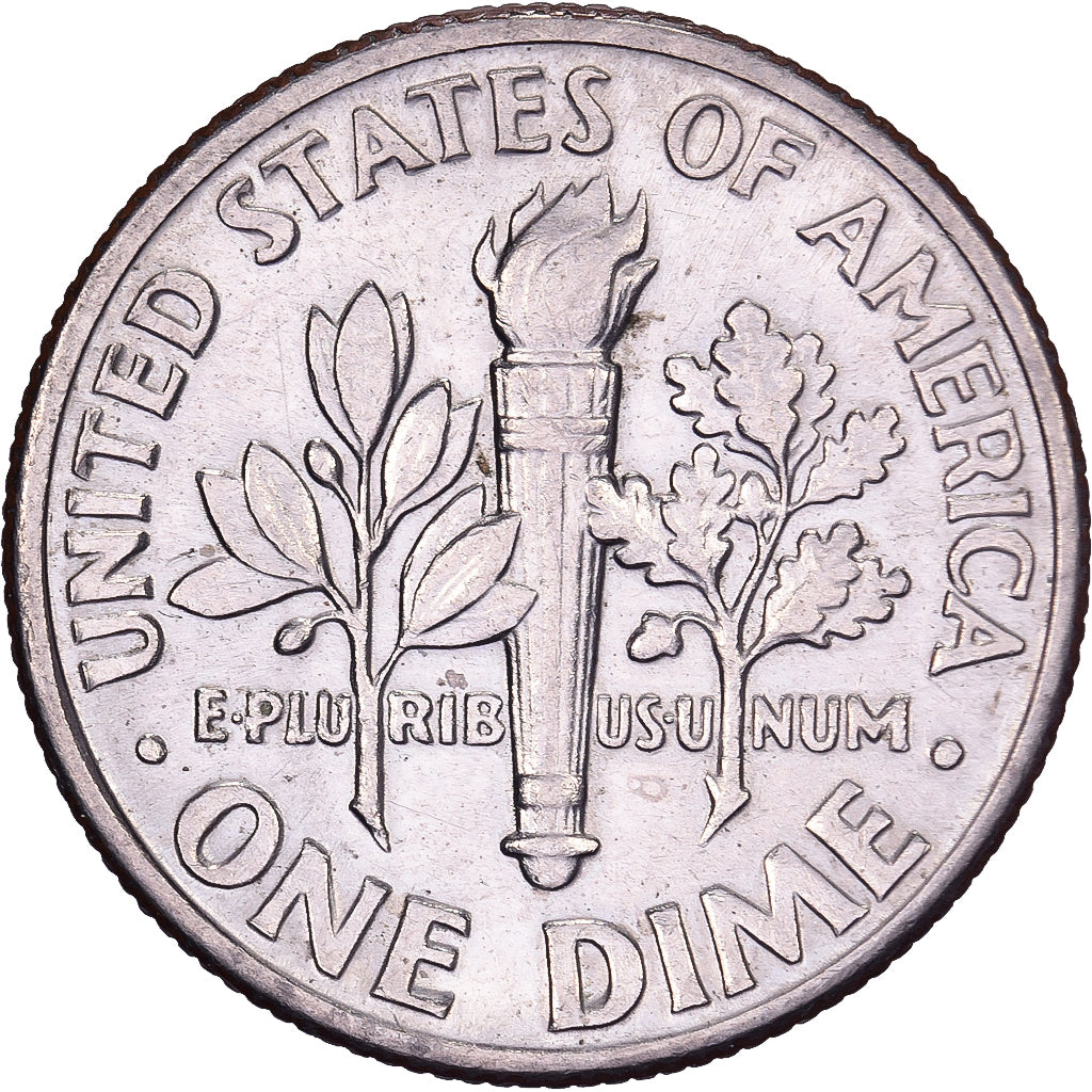 États-Unis, Dime, Roosevelt, 1986, U.S. Mint, Cupronickel plaqué cuivre, TTB+