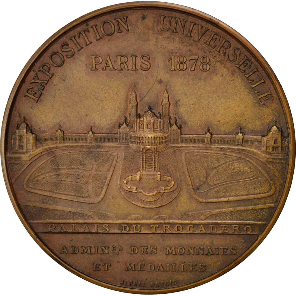 Frankreich, Medaille, French Third Republic, 1878, Bronze, Oudiné, VZ