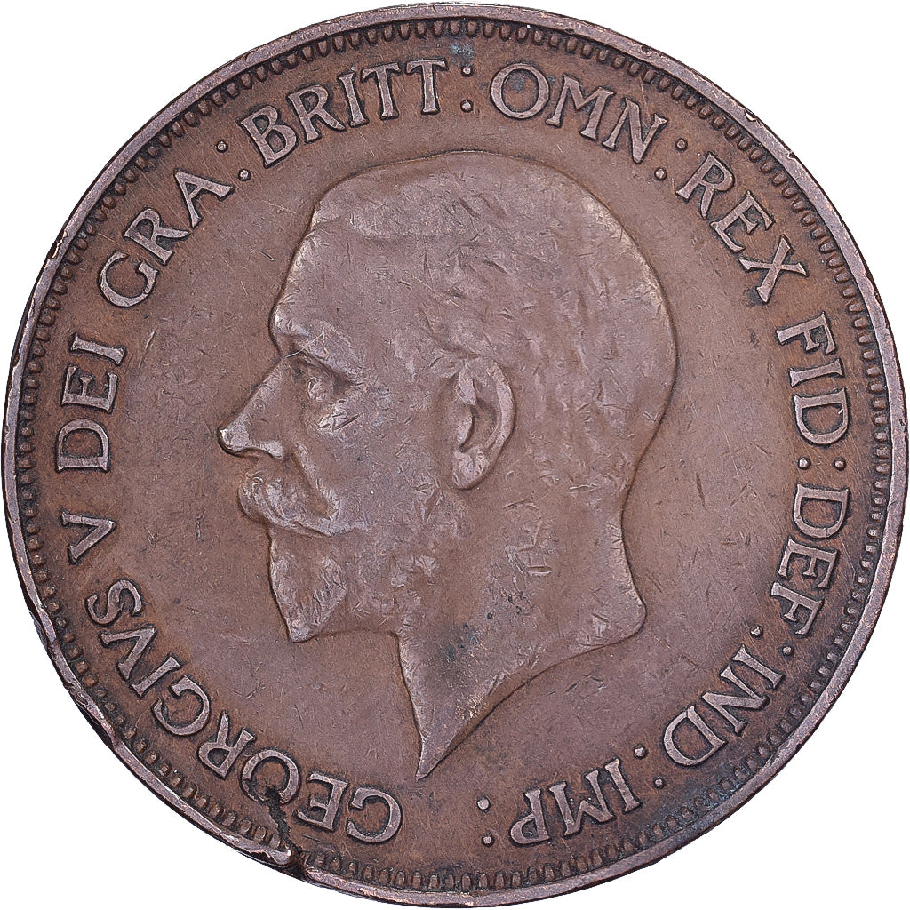 Gran Bretagna, George V, Penny, 1928, Bronzo, BB, KM:838