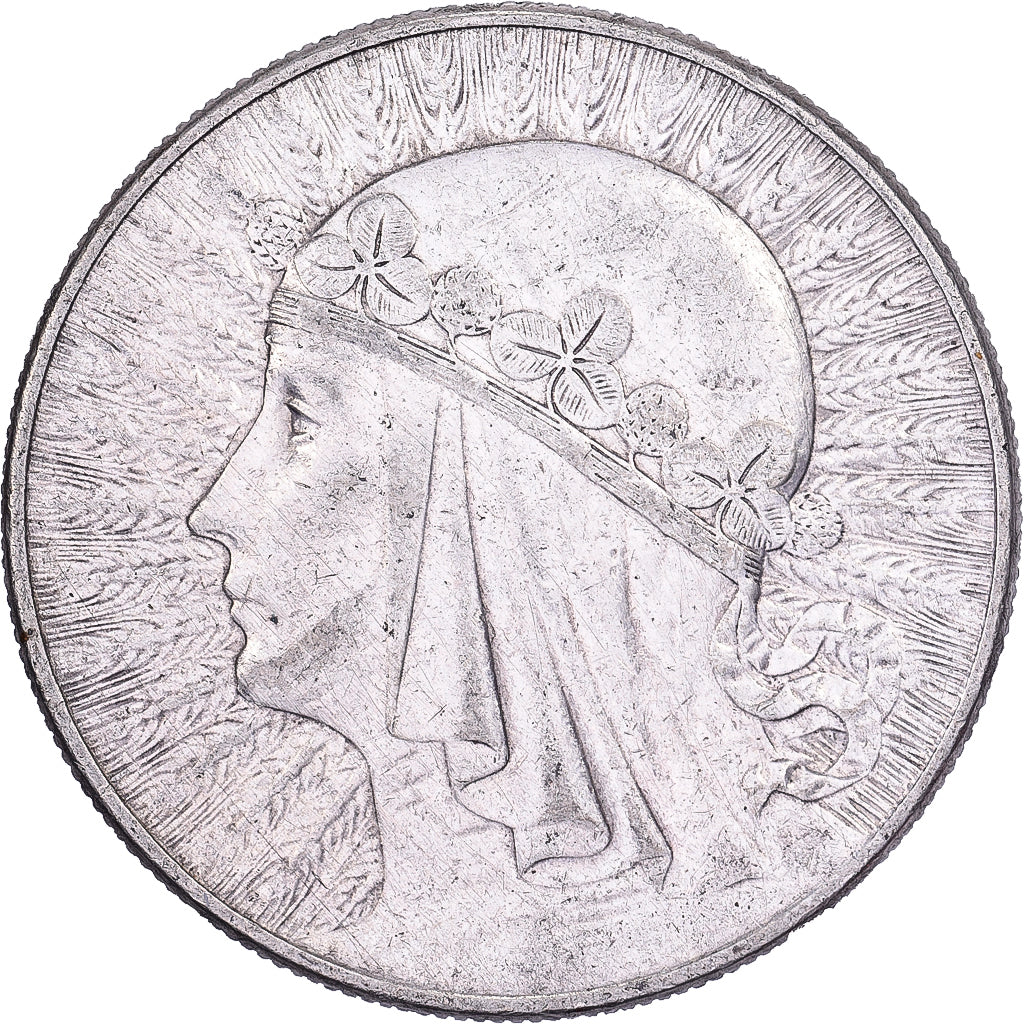 Polska, 10 Zlotych, 1932, Warsaw, Srebro, AU(50-53), KM:22