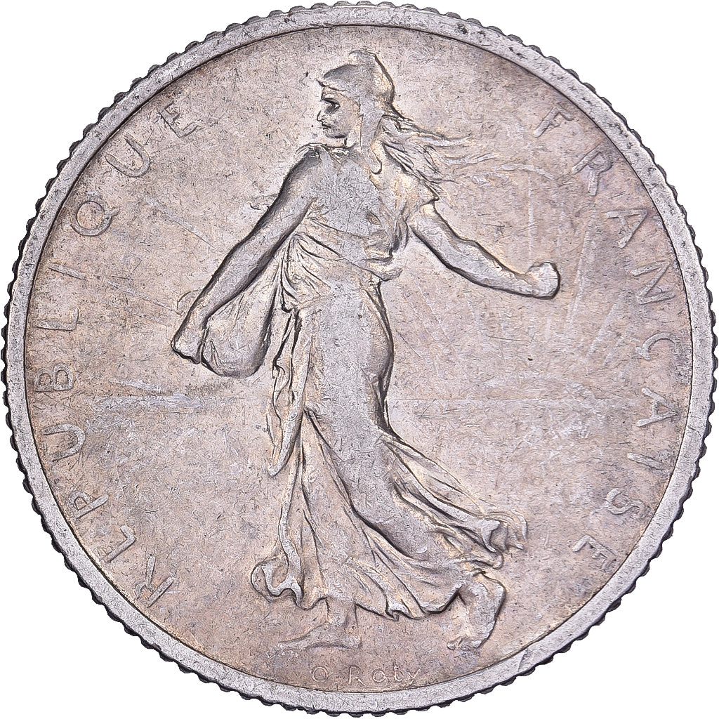 Frankreich, Franc, Semeuse, 1907, Paris, Silber, SS, Gadoury:467, KM:844.1