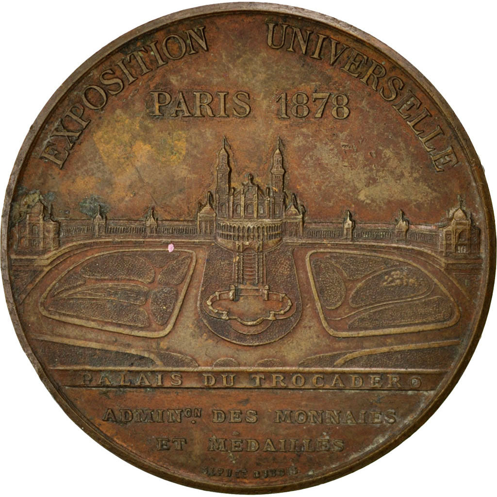 Frankreich, Medaille, French Third Republic, 1878, Bronze, Oudiné, SS+