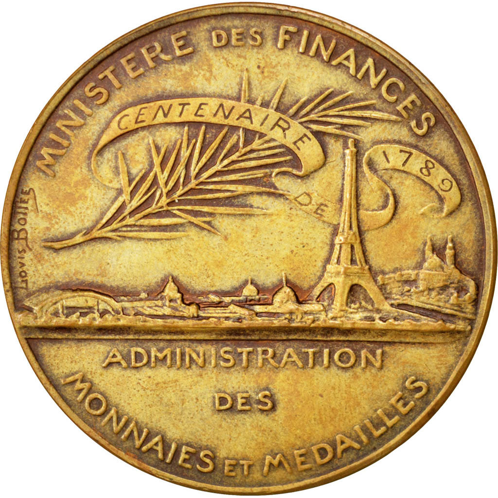 Frankreich, Medaille, French Third Republic, 1889, Bronze, Oudiné, SS+