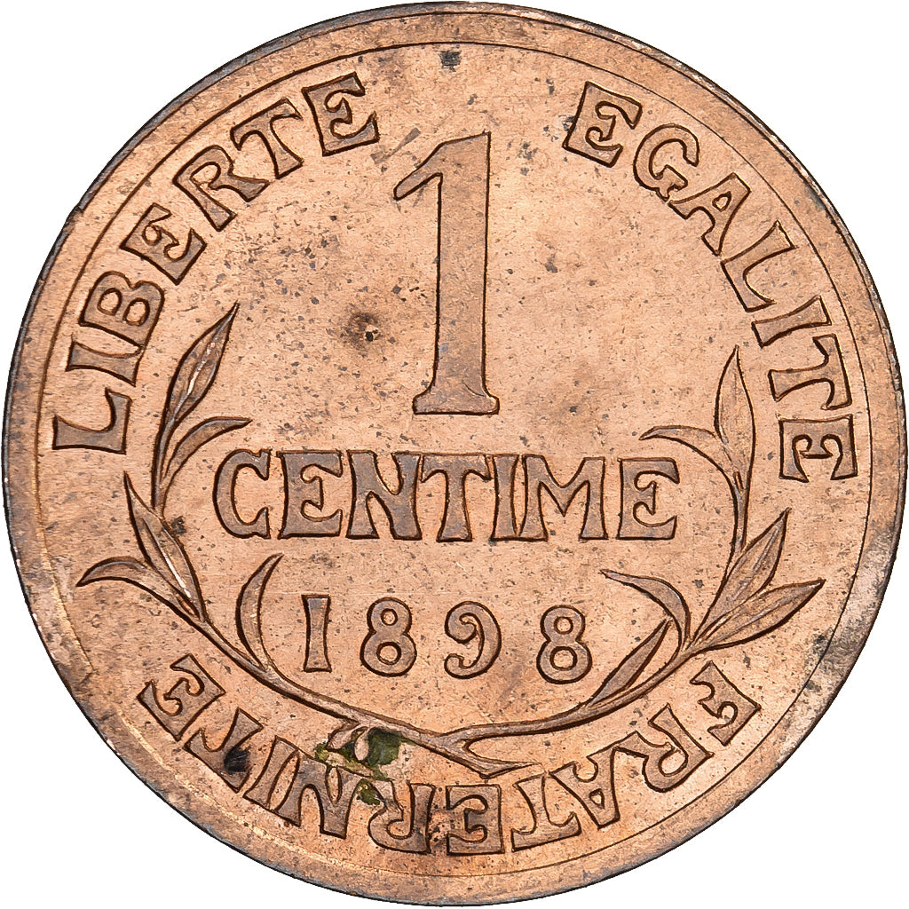 Francja, Centime, Dupuis, 1898, Paris, Brązowy, EF(40-45), Gadoury:90, KM:840