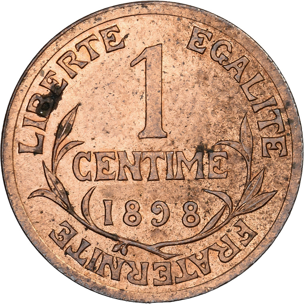 França, Centime, Dupuis, 1898, Paris, Bronze, AU(50-53), Gadoury:90, KM:840