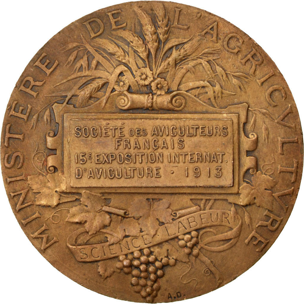 Frankreich, Medaille, French Third Republic, 1913, Bronze, Dubois.A, VZ