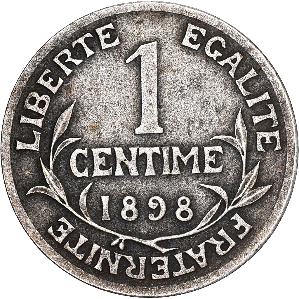 Frankrijk, Centime, Dupuis, 1898, Paris, cuivre argenté, ZF+, Gadoury:90