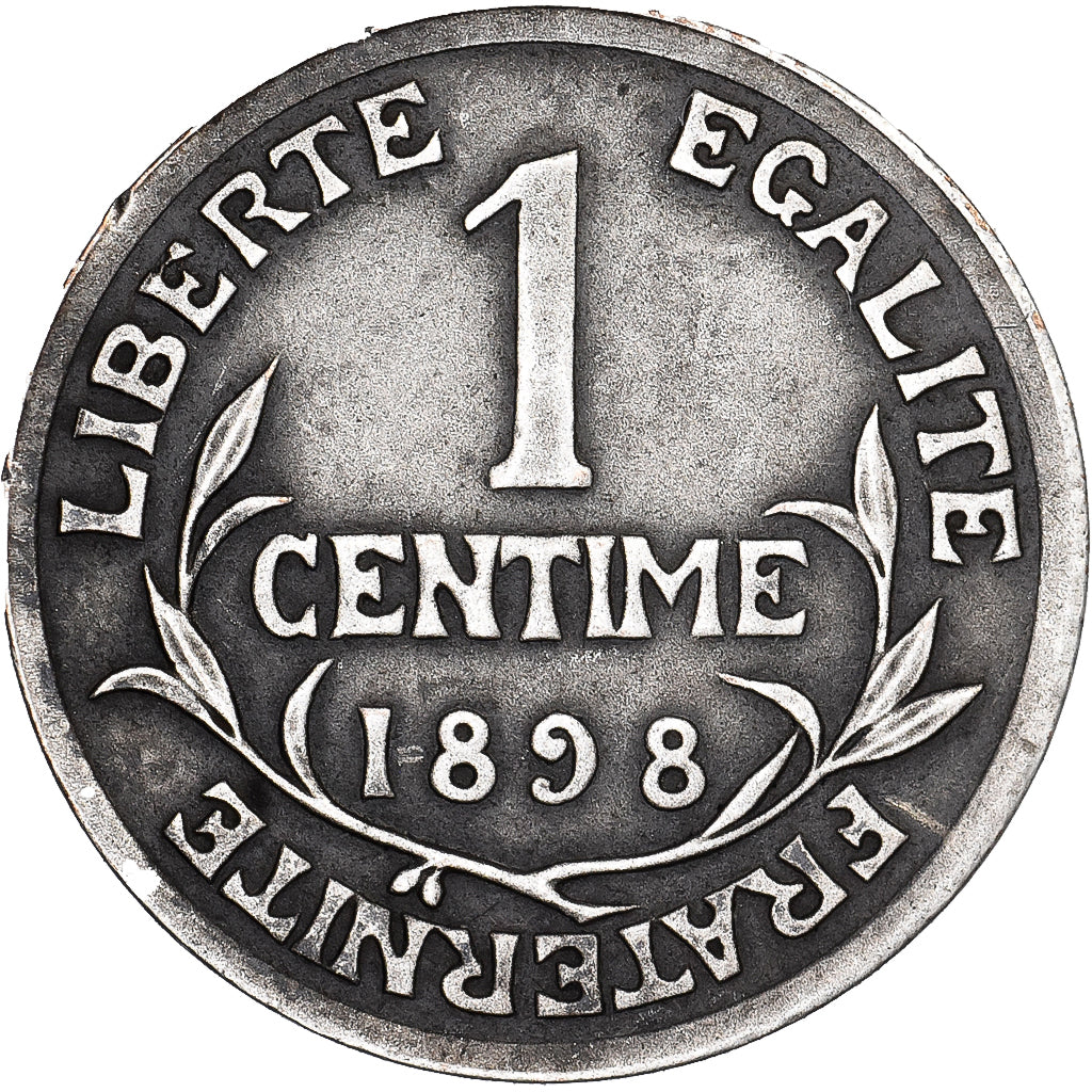 France, Centime, Dupuis, 1898, Paris, cuivre argenté, AU(50-53), Gadoury:90