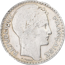 Frankrijk, 10 Francs, Turin, 1937, Paris, Rare, Zilver, ZF+, Gadoury:801, KM:878