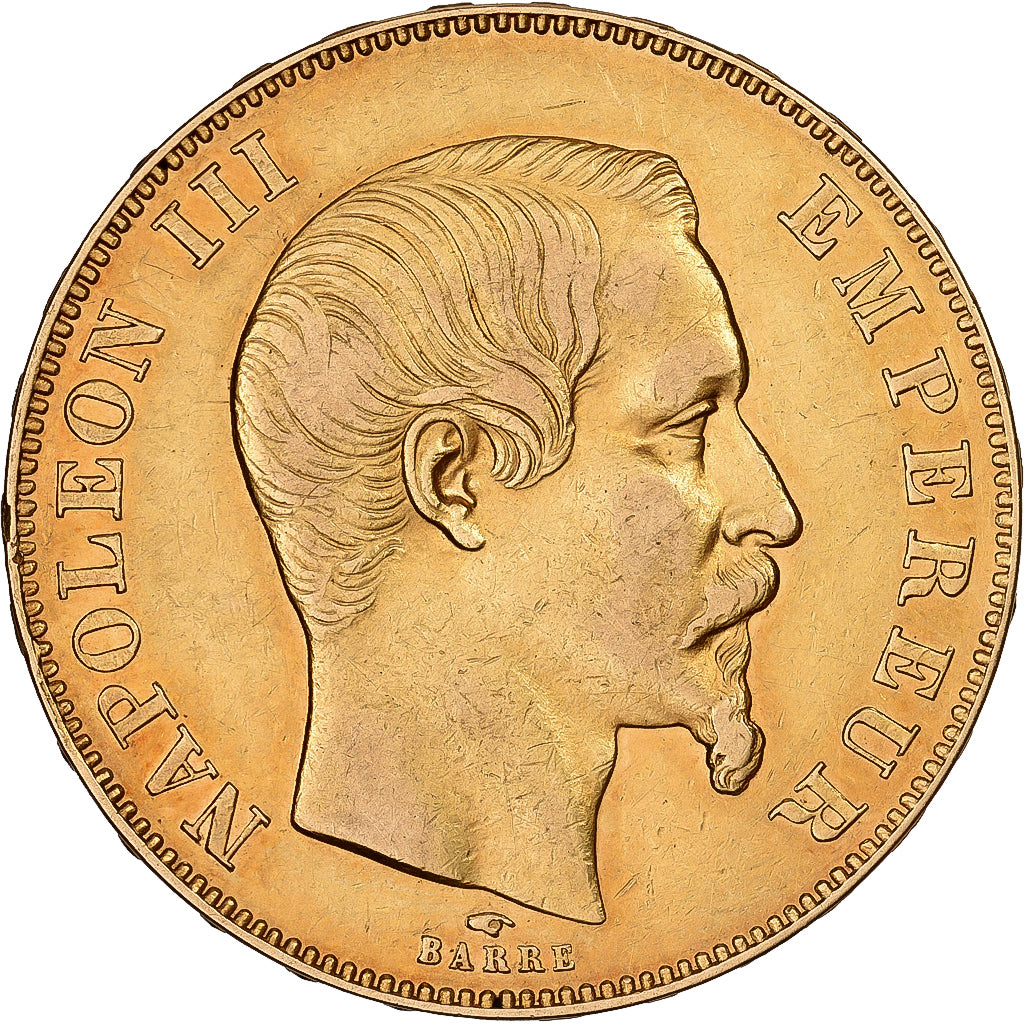 Frankreich, Napoleon III, 50 Francs, 1857, Paris, Gold, SS+, Gadoury:1111