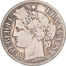 Francja, 2 Francs, Cérès, 1870, Paris, Srebro, VF(30-35), Gadoury:530