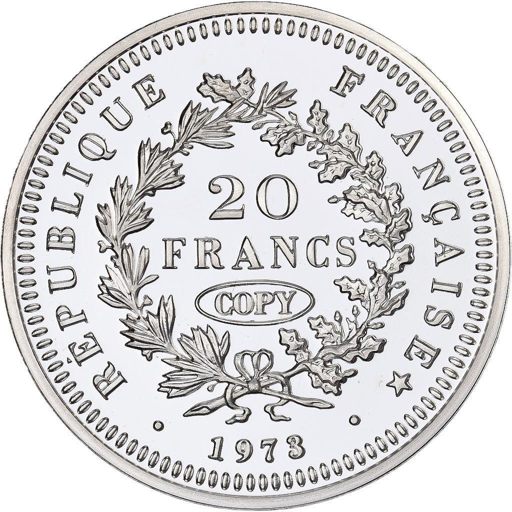 Frankrijk, 20 Francs, 1973, Zilver, Copy Silver, FDC