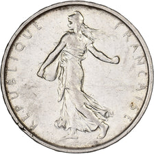 Frankreich, 5 Francs, Semeuse, 1967, Paris, Silber, SS+, Gadoury:770, KM:926