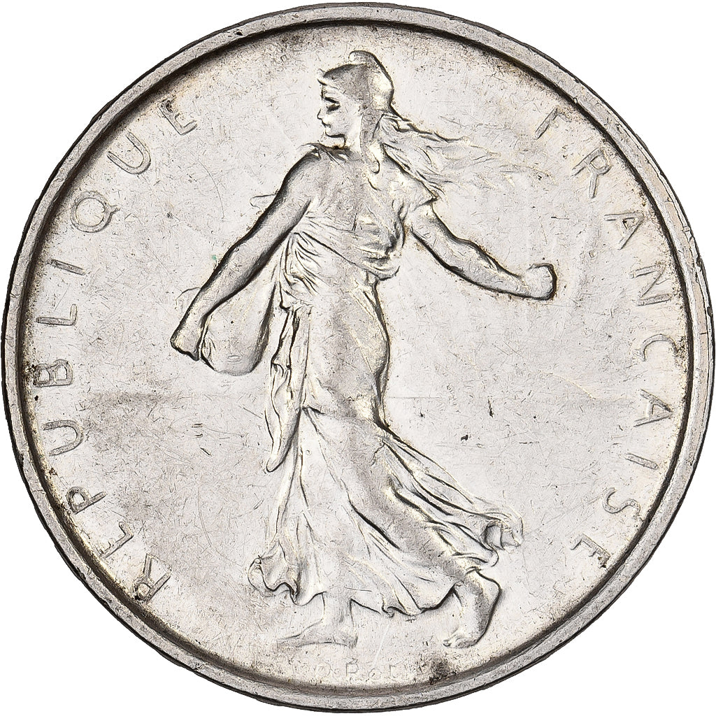 Francia, 5 Francs, Semeuse, 1967, Paris, Plata, MBC+, Gadoury:770, KM:926