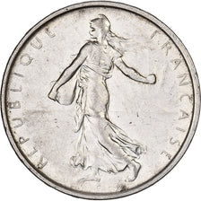 Frankrijk, 5 Francs, Semeuse, 1967, Paris, Zilver, ZF+, Gadoury:770, KM:926