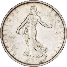 Frankrijk, 5 Francs, Semeuse, 1967, Paris, Zilver, ZF+, Gadoury:770, KM:926