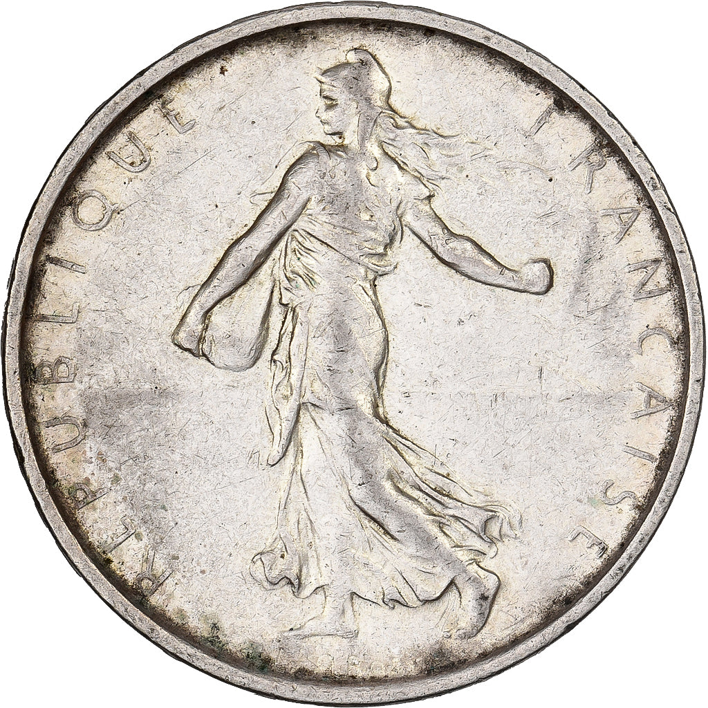 Frankrijk, 5 Francs, Semeuse, 1968, Paris, Zilver, ZF+, Gadoury:770, KM:926