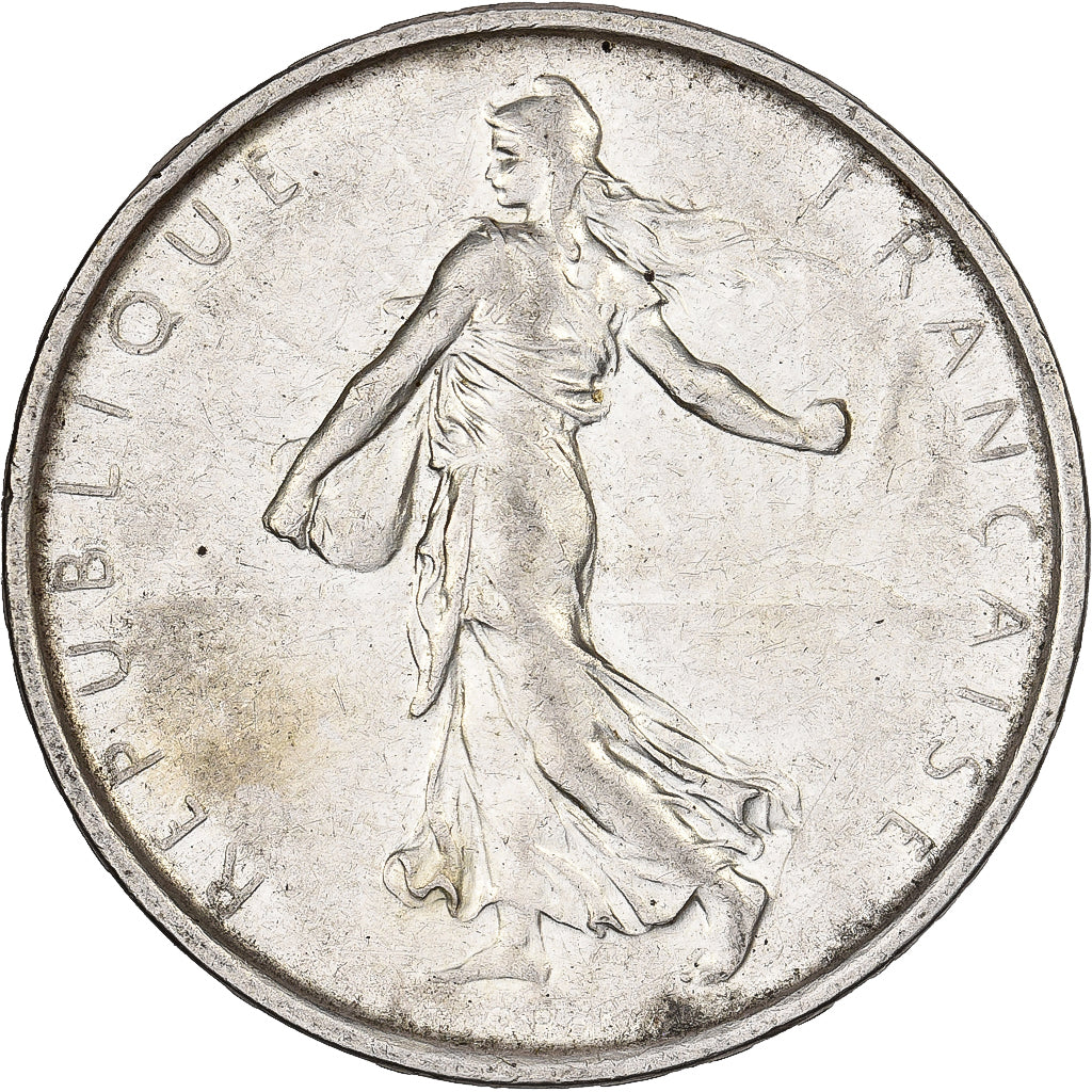 France, 5 Francs, Semeuse, 1968, Paris, Silver, AU(50-53), Gadoury:770, KM:926