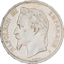 Frankreich, Napoleon III, 5 Francs, 1870, Paris, Silber, SS, Gadoury:739