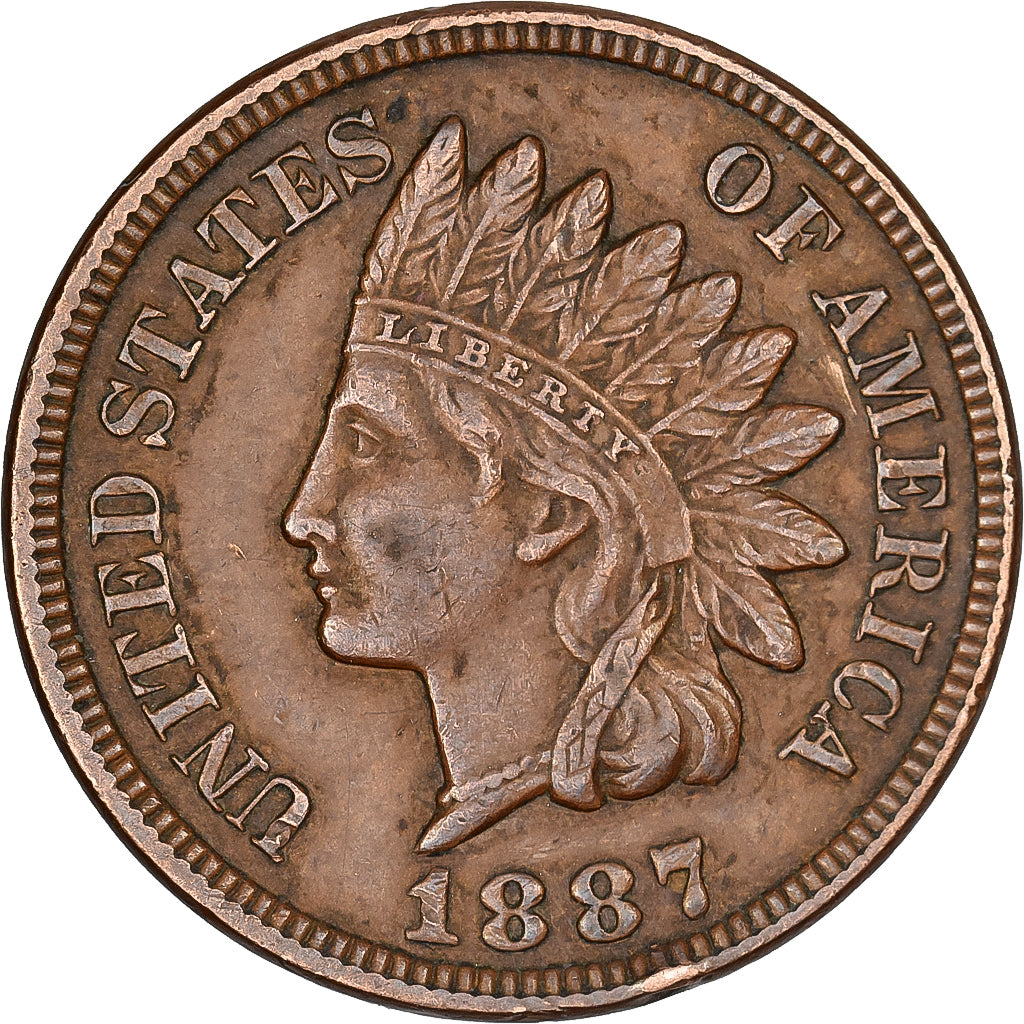 Vereinigte Staaten, Cent, Indian Head Cent, 1887, U.S. Mint, Bronze, SS, KM:90a