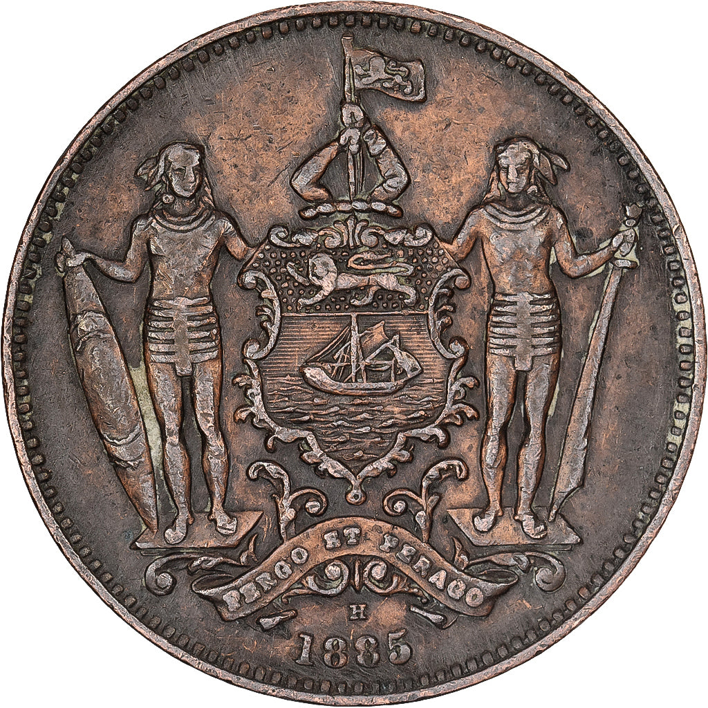 British North Borneo, Cent, 1885, Heaton, Bronze, SS, KM:2