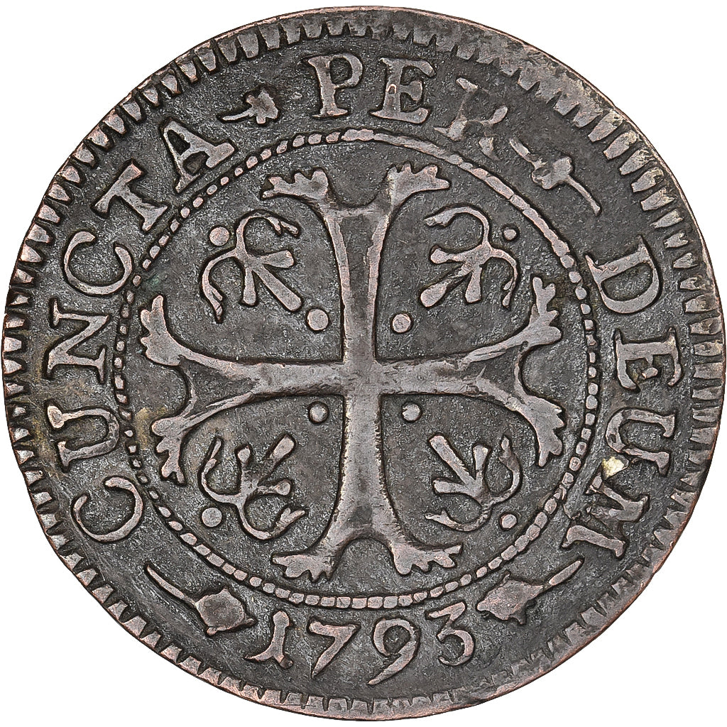 ZWITSERSE CANTONS, SOLOTHURN, 1/2 Batzen, 2 Kreuzer, 1793, Billon, ZF, KM:35