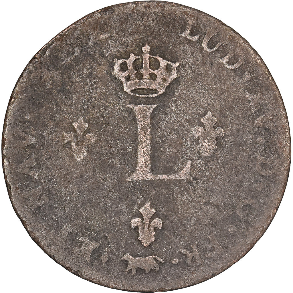 France, Louis XV, 2 Sols, Double sol (2 sous) en billon, 1738, Paris, Billon