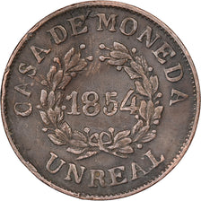 Argentinien, BUENOS AIRES, Real, 1854, Buenos Aires, Kupfer, S+, KM:10