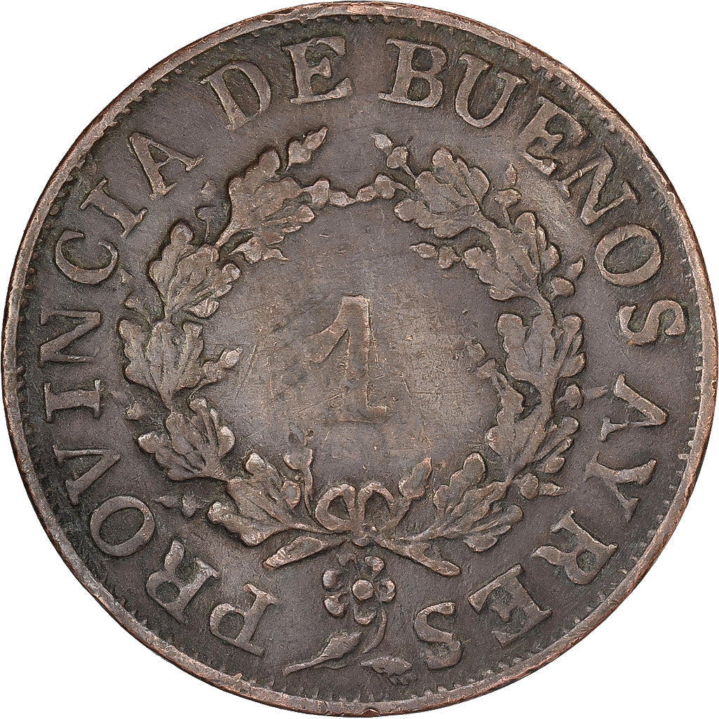 Argentinien, BUENOS AIRES, Real, 1854, Buenos Aires, Kupfer, S+, KM:10