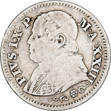 Vatican, PAPAL STATES, Pius IX, 10 Soldi, 50 Centesimi, 1858, Rome, Silver