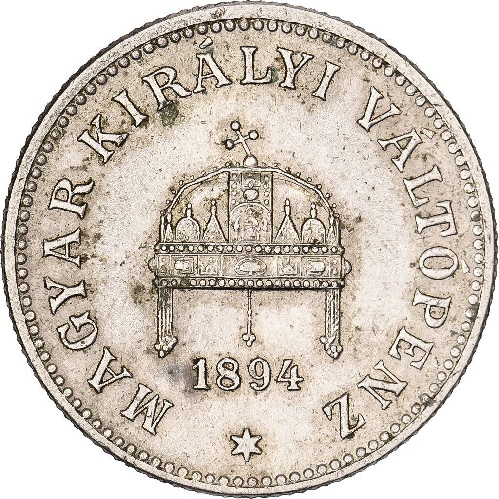 Ungarn, Franz Joseph I, 20 Fillér, 1894, Kormoczbanya, Nickel, SS+, KM:483