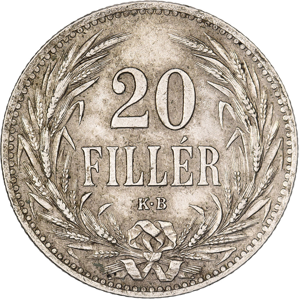 Ungarn, Franz Joseph I, 20 Fillér, 1894, Kormoczbanya, Nickel, SS+, KM:483