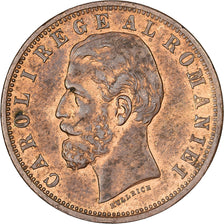 Romania, Carol I, 5 Bani, 1883, Bucharest, Copper, AU(50-53), KM:19