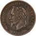 Francja, Napoleon III, 2 Centimes, 1862, Bordeaux, Brązowy, EF(40-45)